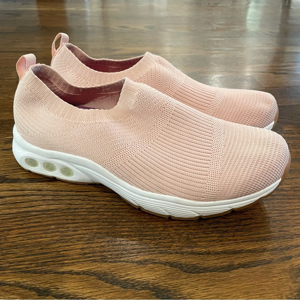 THERAFIT Janie Pink Knit Slip On Comfort Sneakers